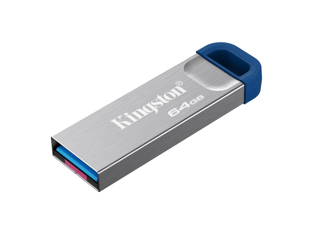 Kingston FD 64GB DTKN USB3.2 DataTraveler Kyson Stylish Capless Metal Case,220MB/s read